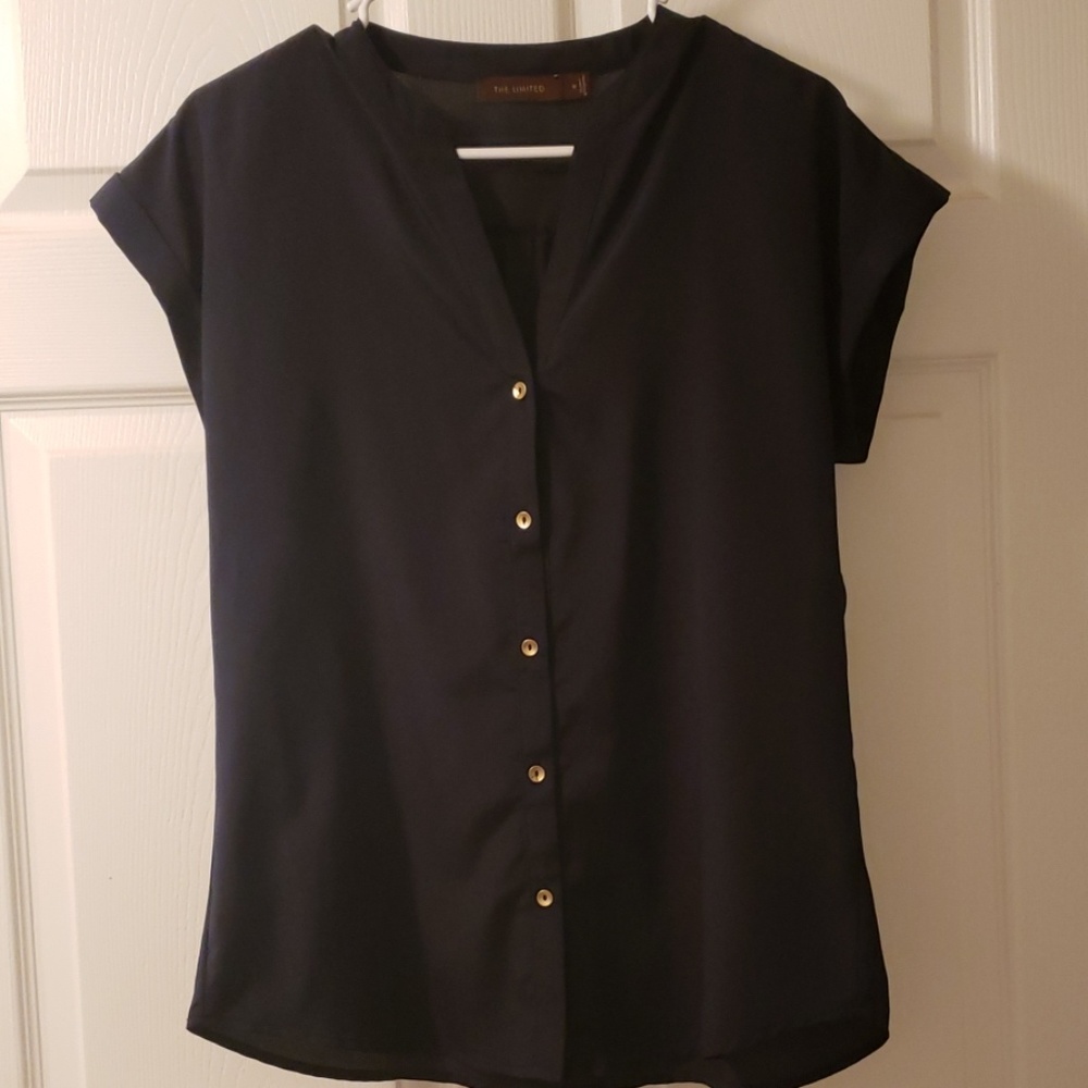 Dark Navy blue The Limited button up t-shirt
